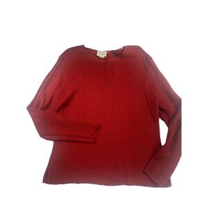 Sarah Arizona Sweater Large Red Long Sleeve Knit